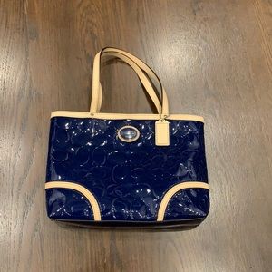 blue coach purse